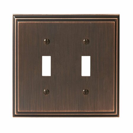 AMEROCK Mulholland 2 Toggle Oil Rubbed Bronze Wall Plate 1907001